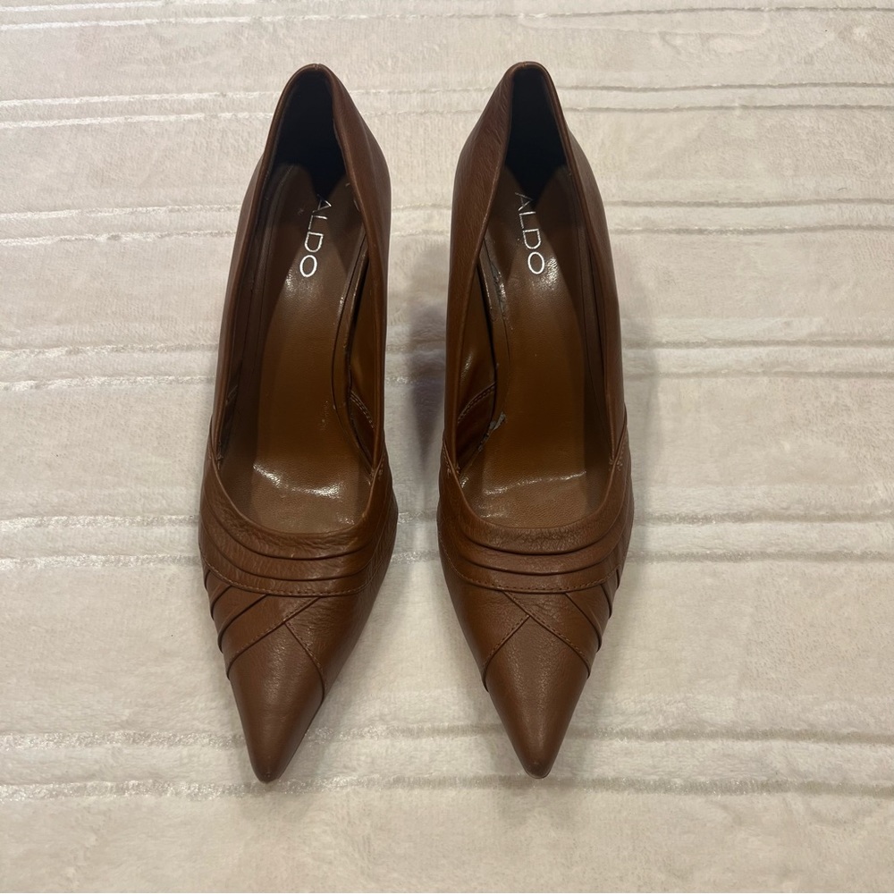 Aldo Brown Pointed Toe Heels